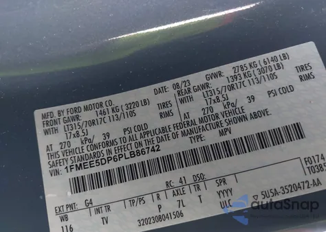 2023 Ford Bronco Wildtrak z USA, uszkodzony, nr VIN 1FMEE5DP6PLB86742